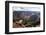 Mountain Goat Stands at the Edge of Bouldery Cliff at the Maroon Bells in Colorado-Kent Harvey-Framed Premium Photographic Print