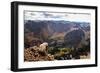 Mountain Goat Stands at the Edge of Bouldery Cliff at the Maroon Bells in Colorado-Kent Harvey-Framed Photographic Print