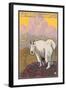 Mountain Goat, Yellowstone National Park-Lantern Press-Framed Art Print