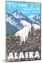 Mountain Goats Scene, Juneau, Alaska-Lantern Press-Mounted Art Print
