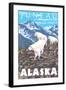 Mountain Goats Scene, Juneau, Alaska-Lantern Press-Framed Art Print