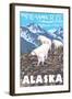 Mountain Goats Scene, Seward, Alaska-Lantern Press-Framed Art Print