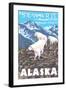 Mountain Goats Scene, Seward, Alaska-Lantern Press-Framed Art Print