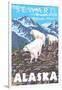 Mountain Goats Scene, Seward, Alaska-Lantern Press-Framed Art Print
