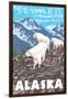 Mountain Goats Scene, Seward, Alaska-Lantern Press-Framed Art Print