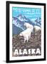 Mountain Goats Scene, Seward, Alaska-Lantern Press-Framed Art Print