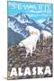 Mountain Goats Scene, Seward, Alaska-Lantern Press-Mounted Art Print