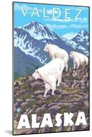 Mountain Goats Scene, Valdez, Alaska-Lantern Press-Mounted Art Print