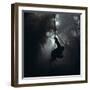 Mountain Gorilla Hanging on Vine-Adrian Warren-Framed Photographic Print