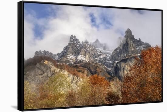 Mountain High Twin Rocks-Philippe Manguin-Framed Stretched Canvas