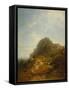 Mountain Hike-Carl Spitzweg-Framed Stretched Canvas