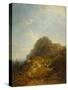 Mountain Hike-Carl Spitzweg-Stretched Canvas