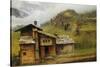 Mountain House-Albert Bierstadt-Stretched Canvas