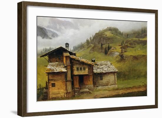 Mountain House-Albert Bierstadt-Framed Giclee Print