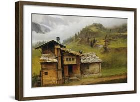 Mountain House-Albert Bierstadt-Framed Giclee Print