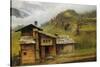 Mountain House-Albert Bierstadt-Stretched Canvas