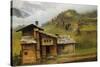 Mountain House-Albert Bierstadt-Stretched Canvas