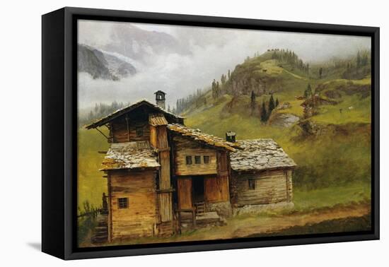 Mountain House-Albert Bierstadt-Framed Stretched Canvas