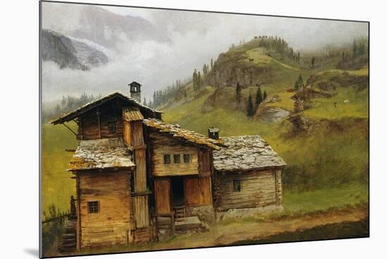 Mountain House-Albert Bierstadt-Mounted Premium Giclee Print