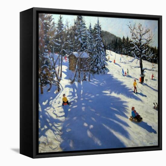 Mountain Hut, Morzine-Andrew Macara-Framed Stretched Canvas