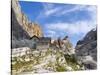 Mountain hut Rifugio Tuckett e Sella. The Brenta Dolomites. Italy, Trentino, Val Rendena.-Martin Zwick-Stretched Canvas