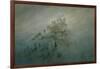 Mountain in the fog. Oil on canvas.-Caspar David Friedrich-Framed Giclee Print