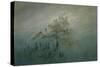 Mountain in the fog. Oil on canvas.-Caspar David Friedrich-Stretched Canvas