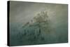 Mountain in the fog. Oil on canvas.-Caspar David Friedrich-Stretched Canvas