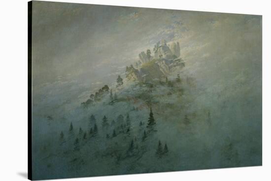 Mountain in the fog. Oil on canvas.-Caspar David Friedrich-Stretched Canvas