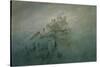 Mountain in the fog. Oil on canvas.-Caspar David Friedrich-Stretched Canvas