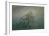 Mountain in the fog. Oil on canvas.-Caspar David Friedrich-Framed Giclee Print