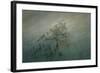 Mountain in the fog. Oil on canvas.-Caspar David Friedrich-Framed Giclee Print