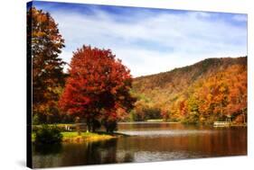 Mountain Lake Autumn-Alan Hausenflock-Stretched Canvas
