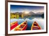 Mountain Lake in National Park High Tatra. Strbske Pleso, Slovakia, Europe. Beauty World.-Creative Travel Projects-Framed Photographic Print