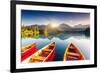 Mountain Lake in National Park High Tatra. Strbske Pleso, Slovakia, Europe. Beauty World.-Creative Travel Projects-Framed Photographic Print