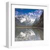 Mountain Lake Reflection-null-Framed Art Print