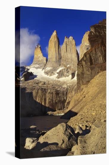 Mountain Lake, Tierra Del Fuego, Torres Del Paine National Park, Chile-Nick Wood-Stretched Canvas