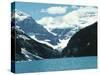 Mountain Lake with Snow-Capped Mountains - Rockies, Lake Louise-null-Stretched Canvas