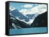 Mountain Lake with Snow-Capped Mountains - Rockies, Lake Louise-null-Framed Stretched Canvas