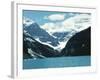 Mountain Lake with Snow-Capped Mountains - Rockies, Lake Louise-null-Framed Photographic Print