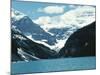 Mountain Lake with Snow-Capped Mountains - Rockies, Lake Louise-null-Mounted Photographic Print