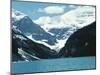 Mountain Lake with Snow-Capped Mountains - Rockies, Lake Louise-null-Mounted Photographic Print