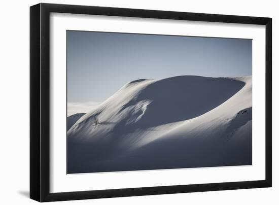 Mountain Landscape And A Single Tree In Winter. Pyrenees National Park. Aquitaine. France-Oscar Dominguez-Framed Photographic Print