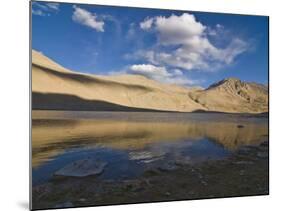 Mountain Landscape and Small Body of Water in the Wakhan Valley, Tajikistan, Central Asia, Asia-Michael Runkel-Mounted Photographic Print