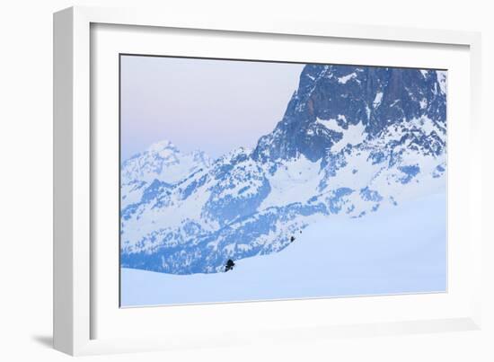 Mountain Landscape Around Lac Gentau In Winter. Pyrenees National Park. Aquitaine. France-Oscar Dominguez-Framed Photographic Print