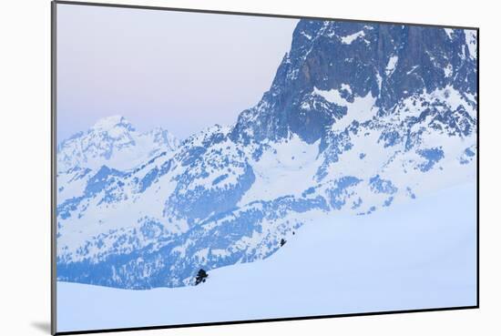 Mountain Landscape Around Lac Gentau In Winter. Pyrenees National Park. Aquitaine. France-Oscar Dominguez-Mounted Photographic Print