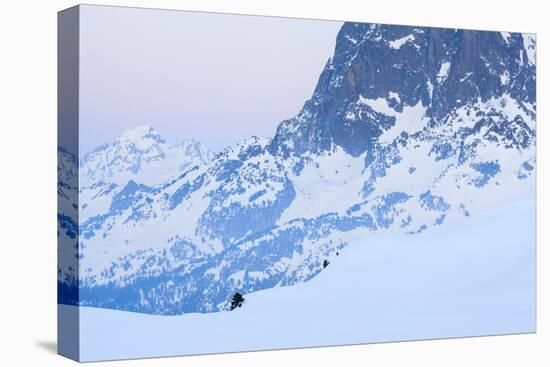 Mountain Landscape Around Lac Gentau In Winter. Pyrenees National Park. Aquitaine. France-Oscar Dominguez-Stretched Canvas