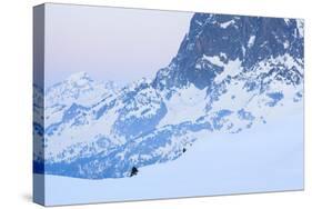 Mountain Landscape Around Lac Gentau In Winter. Pyrenees National Park. Aquitaine. France-Oscar Dominguez-Stretched Canvas