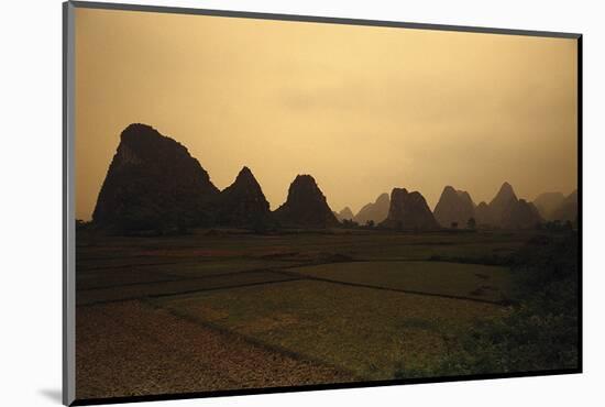 Mountain Landscape Guilin China-null-Mounted Art Print