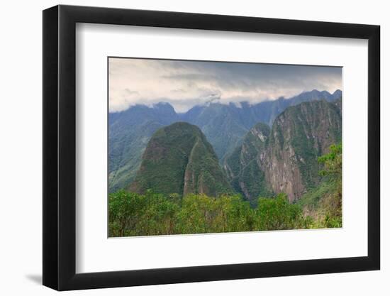 Mountain landscape in the Andes Cordillera near Machu Picchu, the ruined city of the Incas-G&M Therin-Weise-Framed Photographic Print